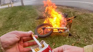 E-BIKE BURSTS INTO FLAMES WHILE RIDING | IF YOUR LIFE IS BORING GET A MOTORCYCLE | EP.83