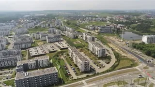 Gdańsk Lawendowe Wzgórza widok z drona. Nowe osiedle na gdańskim Jasieniu - czerwiec 2020