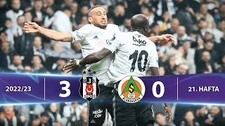 Beşiktaş - C. Alanyaspor (3-0) Highlights/Özet | Spor Toto Süper Lig - 2022/23