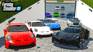 BUILDING "UNDER-GROUND" CAR DEALERSHIP! ($20,000,000 BUGATTI, LAMBORGHINI, PORSCHE) | FS22