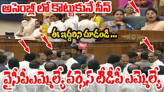 Clashes Between TDP MLAs And YCP MLAs In AP Assembly || Red Tv