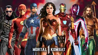 Mortal Kombat 1 But Everyone Is A Superhero !! Marvel, DC & More MK1 Mods