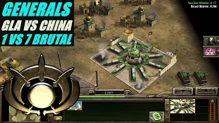 C&C Generals _1 VS 7 Brutal Armies( 1 GLA vs 7 CHINA)