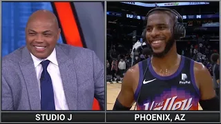 Chuck saves the day - Kenny bumbles the Chris Paul interview after the biggest game of the season