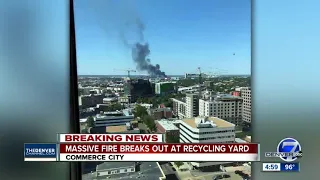 Fire breaks out at recycling plant in Commerce City