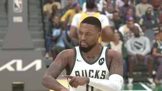 NBA 2K24 - Los Angeles Lakers Vs Milwaukee Bucks Simulation PS5 Gameplay