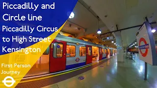 London Underground First Person Journey - Piccadilly Circus to High St. Kensington via Gloucester Rd