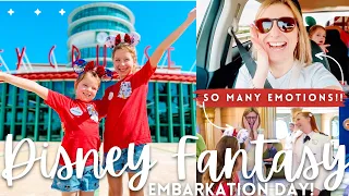 EMBARKING THE DISNEY FANTASY!! 🚢☀️ sailing away party, our first look at the ship and much more! ✨