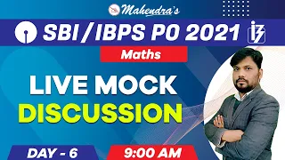 SBI PO 2021 | IBPS PO 2021 | Live Mock Paper Discussion | Quantitative Aptitude | Day 6