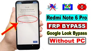 Redmi note 6 Pro Frp Bypass | Google Account Bypass 2023 | Redmi 6 Pro FRP Lock Bypass MIUI 12