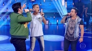 Matheus e Kauan fazem fã chorar com surpresa especial no Caldeirão do Huck 11/02/2017