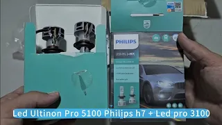 Led Ultinon Pro 5100 Philips H7 + Led Pro 3100 lançamento LUM11972U51X2 (Unboxing)