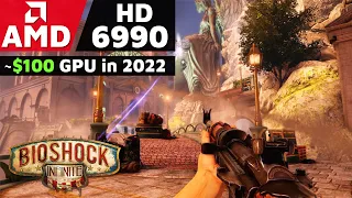 𝗙𝗔𝗨𝗟𝗧𝗬 AMD HD 6990 4GB in 2022 | Bioshock Infinite | 1080p MEDIUM Settings