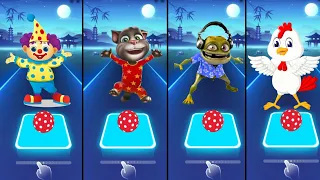 joker song VS Talking Tom VS chicken song VS Crazy frog VS Tiles Hop EDM Rush,Tiles hop music Tv