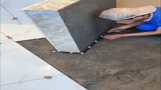 amazing fastest skill workers New technique engineer making tile floor