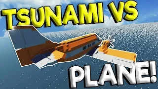 PLANE CRASHES INTO TSUNAMI! - Stormworks Multiplayer Gameplay - Plane Crash Survival