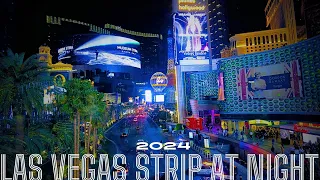 Las Vegas Strip Night Walking Tour 2024 | New York New York to Venetian