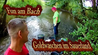 Goldwaschen im Sauerland auch da geht was! #goldwaschen #outdoor #funny