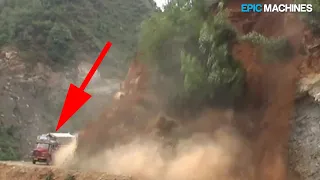 Compiling Videos Of Dangerous Landslides On Mountain Roads - The Most Dangerous Roads