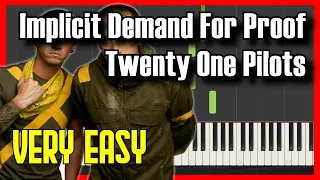 🎹 How to Play Twenty One Pilots - Implicit Demand For Proof ✔️|【2022】Easy Piano Tutorial (Synthesia)