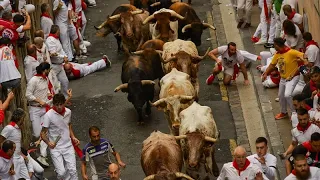 Сан-Фермин: первый забег быков в Памплоне