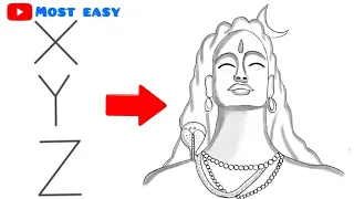 How to draw Lord Shiva | Easy drawing of lord Lord Mahadev | Step by step Lord Shiva drawing