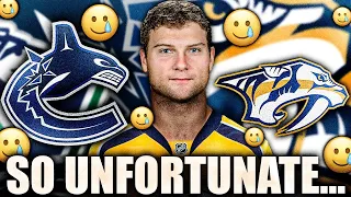 VERY UNFORTUNATE NEWS FOR CANUCKS & PREDATORS FANS… (Cody Hodgson Update + Retirement)