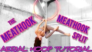 Aerial Hoop TUTORIAL: Meathook and Meathook Split + how to train for it and variations