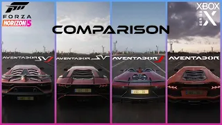 Forza Horizon 5 - All Lamborghini Aventador Comparison - Xbox Series X