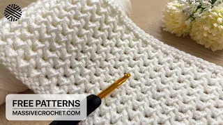 VERY EASY Crochet Pattern for Beginners! 🤍 STUNNING Crochet Stitch for Baby Blanket & Bag