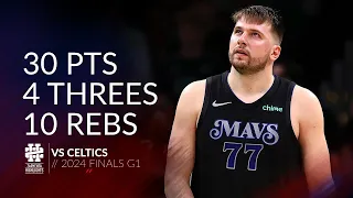 Luka Doncic 30 pts 4 threes 10 rebs vs Celtics 2024 Finals G1