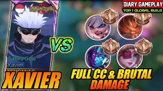 EASY MATCH! XAVIER SOLO RANK VS HERO CC & BRUTAL DAMAGE | Top 1 Global Xavier Build - Mobile Legends