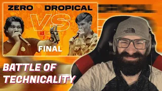 AWESOME THIRD ROUND CONCEPT || Zero vs Dropical || FINAL || V1 Beatbox Battle || REACTION!!!