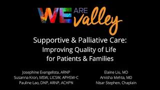Supportive & Palliative Care - Improving Quality of Life for Patients & Families