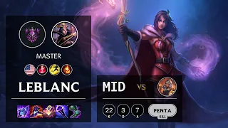 LeBlanc Mid vs Qiyana - NA Master Patch 11.14