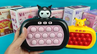 ♡ Satisfying Fast Jumbo Kuromi Kitty cute character POPIT PUSH GAME toys unboxing ASMR Videos