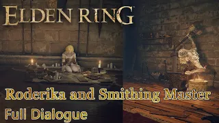 Elden Ring Roderika and Smithing Master Hewg full dialogue ｜QUEST｜Dung eater｜Spirit Tuning