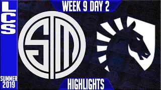 TSM vs TL Highlights | LCS Summer 2019 Week 9 Day 2 | Team Solomid vs Team Liquid