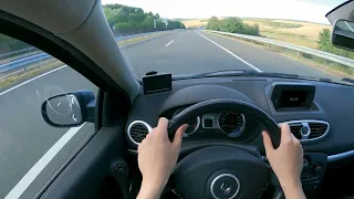 2009 Renault Clio 3 (1.2 TCe Grandtour) POV driving on a highway #1
