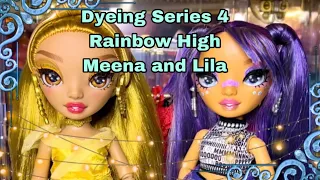 Dyeing Rainbow High series 4 Meena and Lila