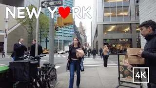 New York City, Midtown Manhattan City Walk Tour, Lexington Avenue, 4K Travel