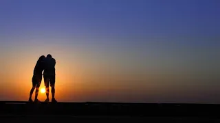 A Romantic Sunset Couple Enjoying  Love Background video  No Copyright Video