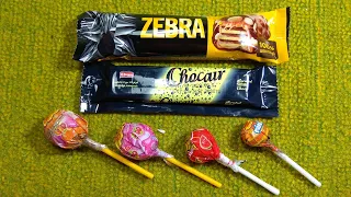 ASMR Unpacking  Chocolate candy Zebra Lollipops Satisfying Video