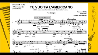 TU VUO’ FA L’AMERICANO (Male) fox-boogie: Backing Track Sheet Music C B♭ E♭ (with SAX Section)