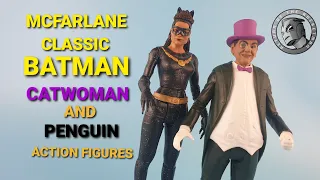 Mcfarlane classic Batman 66 Catwoman and Penguin action figures unboxing review