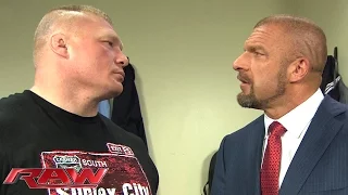 Brock Lesnar and Triple H cross paths in a tense backstage encounter: Raw, February 1, 2016