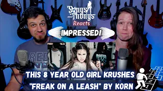 REACTION to 8 year old girl crushing Freak on a leash by Korn! Songs and thongs are impressed!