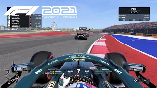 F1 2021 gameplay | Sebastian Vettel in Aston Martin at COTA (USA GP 2021)