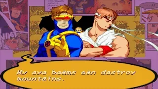 X-Men VS Street Fighter - Cyclops/Ryu - Expert Difficulty Playthrough