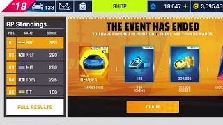 Asphalt 9 Rimac Nevera Elite Prix Rewards